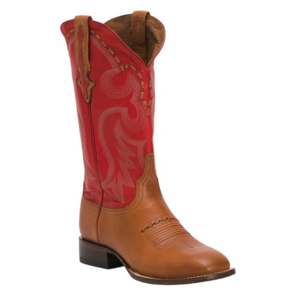 Lucchese Shoes - LUCCHESE Made In Mexico Leather Saddle Stitched Western Boots